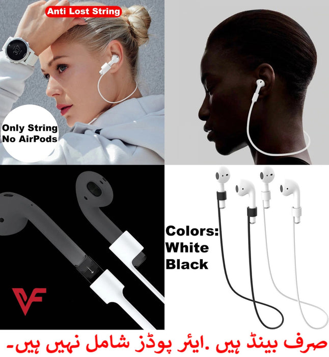 Anti Lost Silicone Earphone Rope Holder Cable For AirPods Strap Wireless Bluetooth Headphone Neck Strap Cord String 55CM